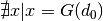 \nexists x \vert x = G(d_0)