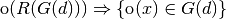 \operatorname{o}(R(G(d))) \Rightarrow \{\operatorname{o}(x) \in G(d)\}